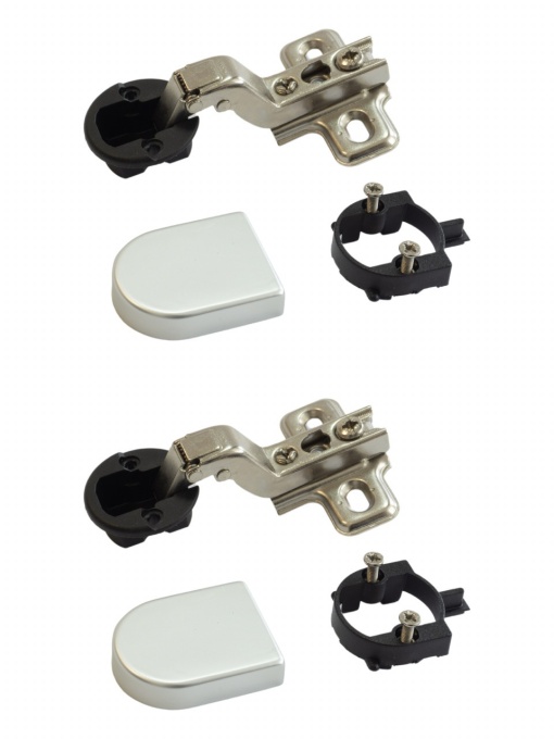 Set 2 balamale IFL D pentru usi sticla incadrate, accesorii incluse, aluminiu