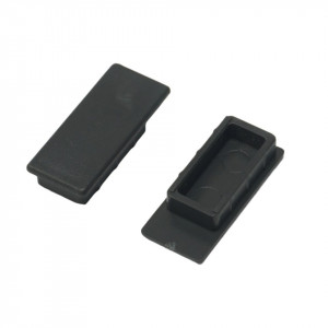 Capac pentru bara haine rectangulara Premium, finisaj gri antracit - Img 4