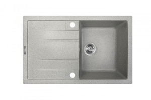 Chiuveta 780x500 mm, 1 cuva, finisaj chinchilla