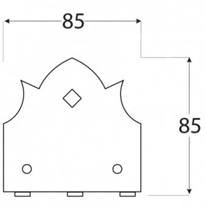 Conector metalic de capat decorativ negru SDD85B, otel tratat antirugina, 85x85x2.5, pentru armonizare sistem imbinare lemn - Img 2