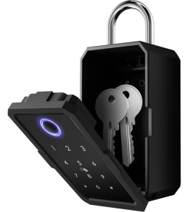 Lacăt smart TitanBox pentru chei, cifru, card, amprentă și aplicație Tuya, negru - Img 5