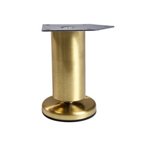 Picior mobilier reglabil din metal FI 42, finisaj auriu mat, 50 / 80 / 100 mm - Img 2