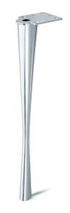 Picior pentru blat masa, model BENDIS, H=720 mm, finisaj auriu periat | crom lucios - Img 2