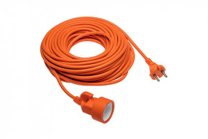 Prelungitor standard, 1 priza schuko, 20 m, 10V, IP20, 2x1 mm, finisaj portocaliu