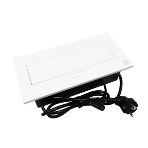 Priza incastrabila model VADO, 2 iesiri Schuko, 1x USB-A, 1x USB-C, 1x HDMI, cablu 1,5 m inclus, finisaj alb | aluminiu | negru - Img 3