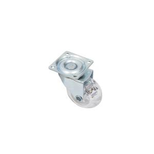 Rotila IFL pentru mobilier, silicon, FI 50 mm, H=62mm, cu / fără blocare, max. 25 kg/bucata, placă fixare 42x42 mm, finisaj transparent/zincat