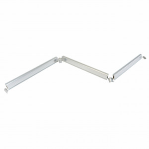 Set accesorii pentru montaj vertical inaltator blat rectangular, plastic, finisaj aluminiu