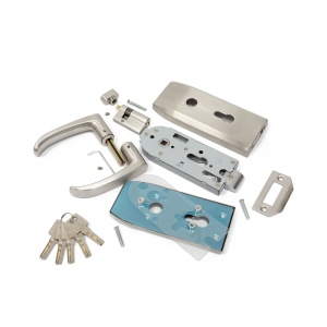 Set broasca si maner pentru usa din sticla 10-12 mm, model NEXA, asimetrica, finisaj inox - Img 10