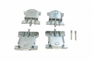 Set sistem si sine PKM pentru 2 usi glisante de sifonier, L=2000 mm, finisaj aluminiu - Img 3