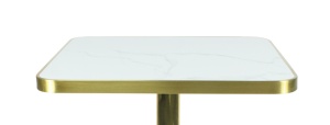 Blat pentru mese, 800x800x30 mm, margini rotunjite, auriu/alb - Img 2