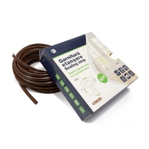 Cheder etanșare TPE 10 m pentru uși și ferestre 10x11x4 mm alb/maro - Img 7