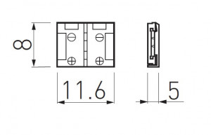 Conector XC11 pentru banda LED 8 mm, LD-ZTL8MM-02N - Img 2