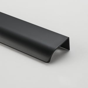 Maner metalic pentru mobilier, model Attis, Lungime totala = 50 | 120 | 200 | 300 | 400 | 1200 mm, finisaj negru mat - Img 1