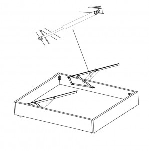 Mecanism ridicare kit somiera, cu pistoane incluse, L=1520 mm - Img 2