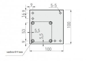 Picioare pentru mese model NM60R, H=710 mm - Img 5