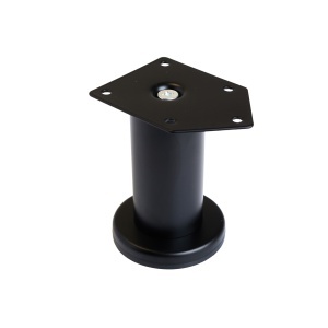 Picior mobilier reglabil din metal FI 42, finisaj negru, 50 / 80 / 100 mm