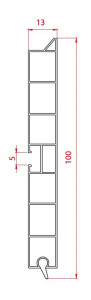 Plinta PVC pentru mascare picioare bucatarie, L=4 m - Img 2