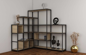 Profil 20x20 mm pentru sisteme de mobilier configurabil Puzzle, L=3000 mm, finisaj negru - Img 2