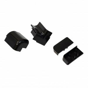 Set accesorii pentru montaj vertical inaltator blat rectangular, plastic, finisaj negru