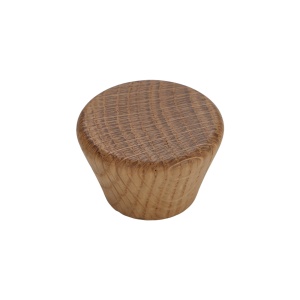 Buton din lemn pentru mobilier, model Skala, Ø40x25 mm, finisaj stejar natur | nuc - Img 2