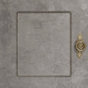 Buton metalic cu sild pentru mobilier model Voluta, 30/85x30 mm, antic auriu - Img 2
