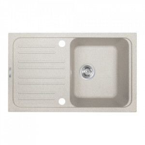 Chiuveta 740x460 mm, 1 cuva, finisaj puma