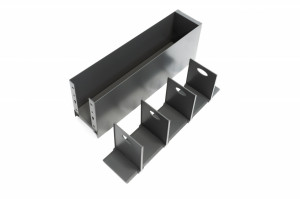 Cos jolly Preciso, laterale metalice tip box, pentru corp de 150 | 200 mm, finisaj antracit - Img 3