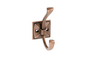 Cuier model SMOK, 2 carlige, finisaj Negru mat | Cupru antic | Gri antic | Antic auriu - Img 4