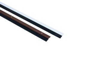 Garnitură etanșare și izolare ușă, aplicată, TPE, suport aluminiu, 1000 mm, alb / maro