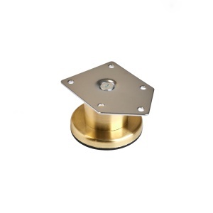 Picior mobilier reglabil din metal FI 42, finisaj auriu mat, 50 / 80 / 100 mm - Img 6