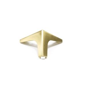 Picior pentru mobilier si canapele, model NUT, H = 100 | 130 mm, finisaj auriu periat - Img 4