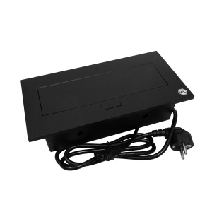Priza incastrabila model VADO, 2 iesiri Schuko, 1x USB-A, 1x USB-C, 1x HDMI, cablu 1,5 m inclus, finisaj alb | aluminiu | negru - Img 5