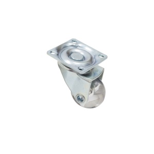 Rotila IFL pentru mobilier, silicon, FI 35 mm, H=50 mm, cu / fără blocare, max. 25 kg/bucata, placă fixare 42x42 mm, finisaj transparent/zincat