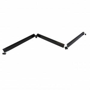 Set accesorii pentru montaj vertical inaltator blat rectangular, plastic, finisaj negru