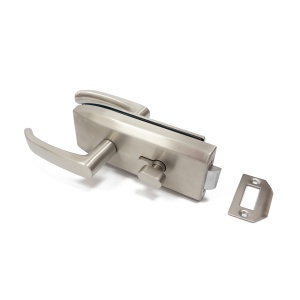 Set broasca si maner pentru usa din sticla 10-12 mm, model NEXA, asimetrica, finisaj inox - Img 4