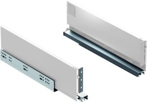 Set laterale metalice sertar IDEALBOX Slim, H 178 mm, pentru glisiere cu reglaj 5D, L 300 - 500 mm, alb - Img 3