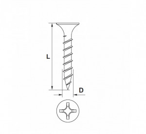 Suruburi cu pas mare pentru fixari placi din gips-carton pe structuri din lemn - Img 2