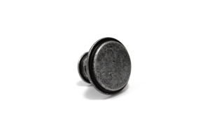 Buton metalic pentru mobilier model Ronda, Ø 28x20.5 mm, antic auriu / gri antic - Img 2