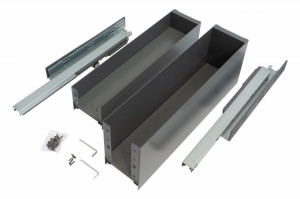 Cos jolly Preciso, laterale metalice tip box, pentru corp de 150 | 200 mm, finisaj antracit - Img 4