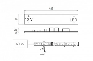  Intrerupator GLAX cu senzor ON/OFF AE-WLPR-60P2