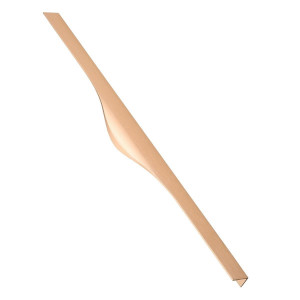 Maner metalic aplicat pentru mobilier, model MOLINA, stil modern/minimalist, Lungime totala = 396 | 496 | 596 | 796 mm, finisaj auriu mat