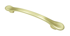 Maner metalic pentru mobilier, model Uriel, distanta dintre gauri = 128 | 224 mm, finisaj auriu mat - Img 1