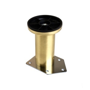 Picior mobilier reglabil din metal FI 42, finisaj auriu mat, 50 / 80 / 100 mm - Img 3