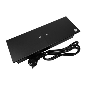 Priza incastrabila model ARAGO, 3 iesiri Schuko, 1x USB-A, 1x USB-C, cablu 1,5 m inclus, finisaj alb | negru - Img 1
