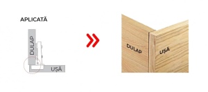 Set 2 balamale aruncatoare IFL Clip 4D pentru usi de mobilier aplicate