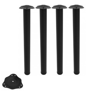 Set 4 picioare Solusa, FI60x710 mm, finisaj negru mat