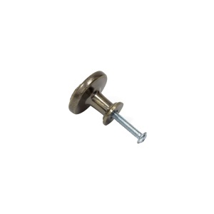 Buton metalic pentru mobilier, model SAFIRA, Ø 27.5x23.5 mm, antic auriu - Img 3