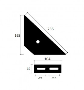 Coltar imbinare rame pat, 280x198x40x1 mm