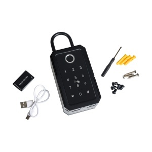 Lacăt smart TitanBox pentru chei, cifru, card, amprentă și aplicație Tuya, negru - Img 3