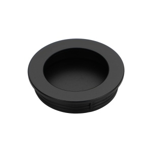 Maner metalic ingropat mobilier, model Mira, Ø 35 mm, finisaj aluminiu | crom lucios | negru mat - Img 2